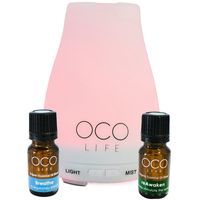 Oco Life White Diffuser with Breathe & ReAwaken Oils